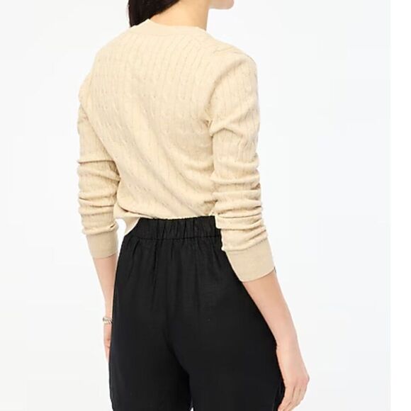 J. Crew Factory Elastic-back linen-blend pleated short in black NWT - Picture 3 of 14